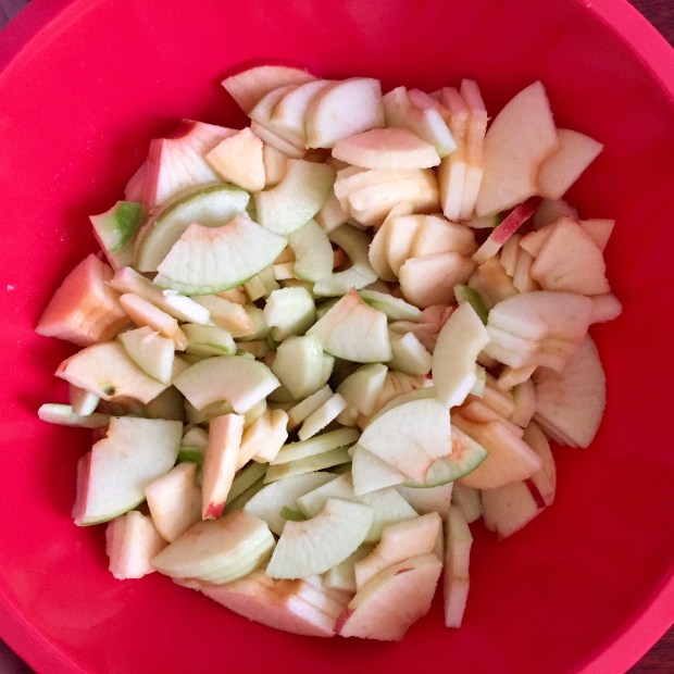 apples ready for pie
